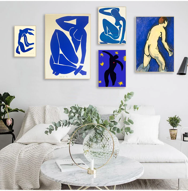 Abstract Home Decoration Canvas Art Painting French Henri Matisse Blue Posters Hd Print Wall Picture For Living Room