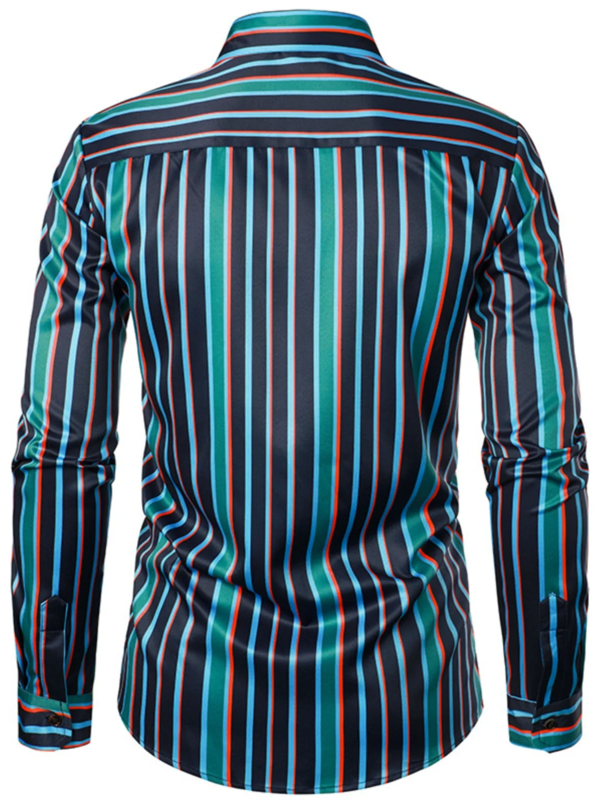 

Men's Long Sve Lapel Striped irt Slim Fit Youthful Trend Summer Casual Wear Other Material 00% European And American Sle