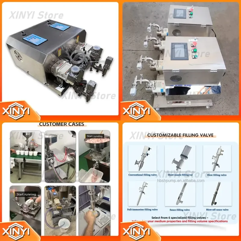 for High Viscosity Semi-Automatic Lobe Pump Filling Machine Servo Rotor Transfer Pump Sauce Cream Cosmetic Servo Gear