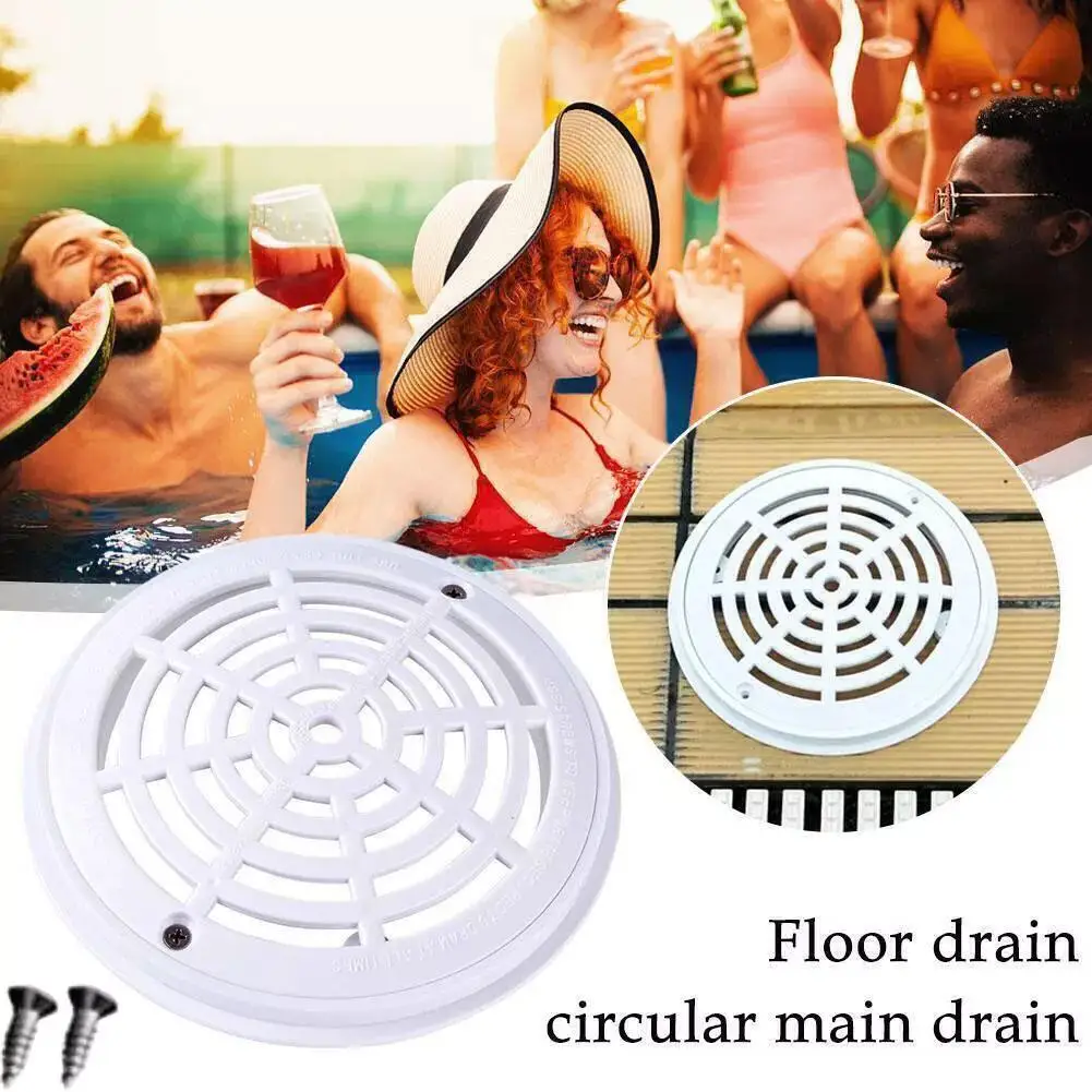 NEW General-purpose Corrosion-resistant Pool Main Drain Cover The Top Grate Bottom Mounting Plates White Pool Drain Replacement