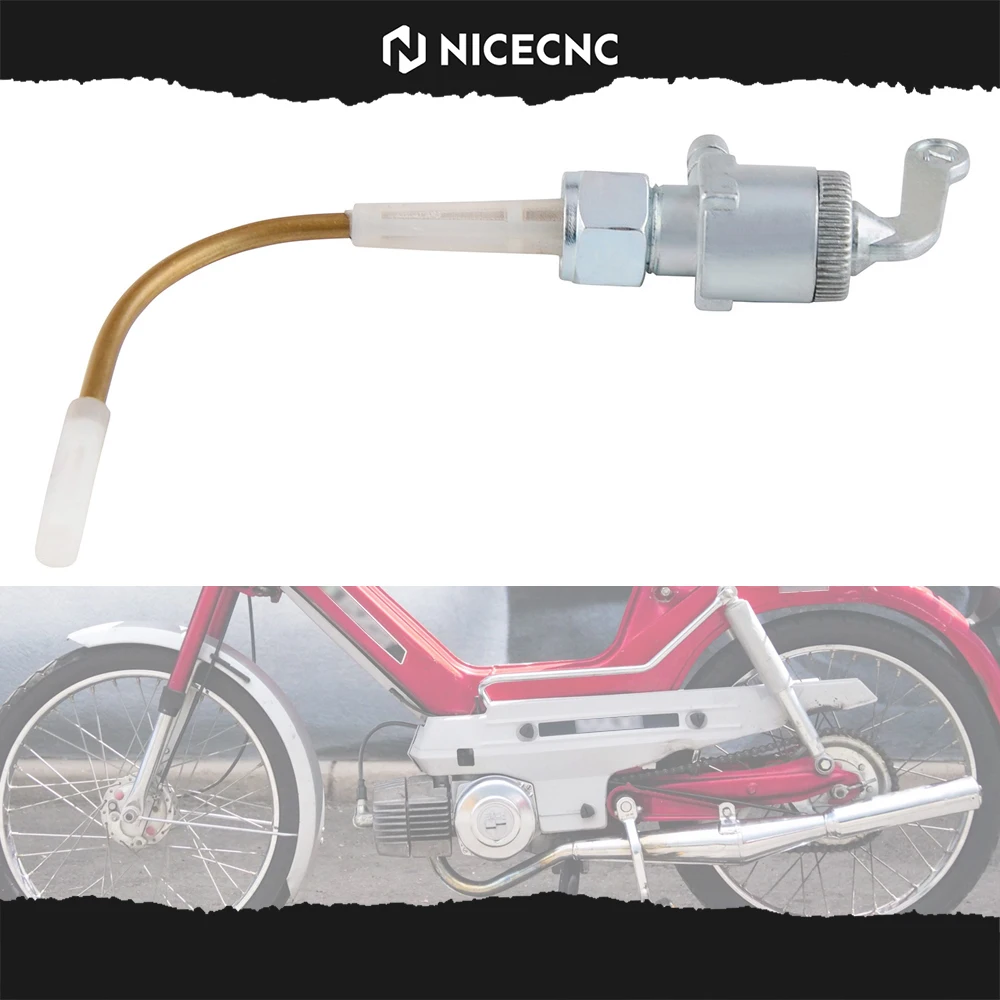 Interruptor de válvula de grifo de purga de tanque de combustible de ajuste de rosca de 12mm para Honda Camino PA50 Puch Maxi Newport Vespa Caio Booster Scooter