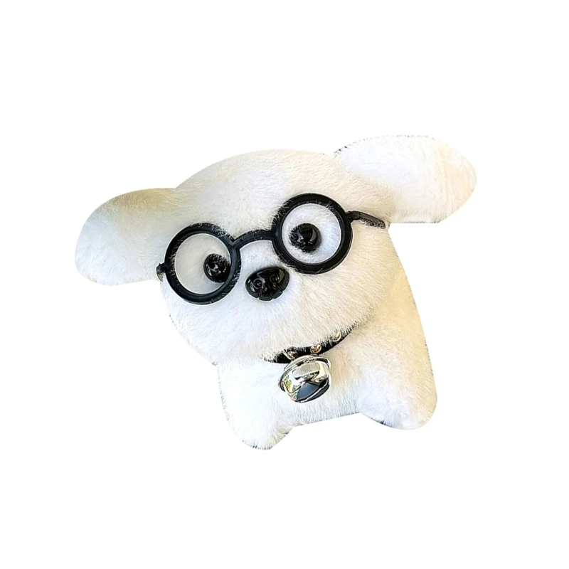 Plush Dog Vehicle Decoration Suitable For Motorcycles And Electric Bikes Dog Themed Bike Handlebar Frame Decoration