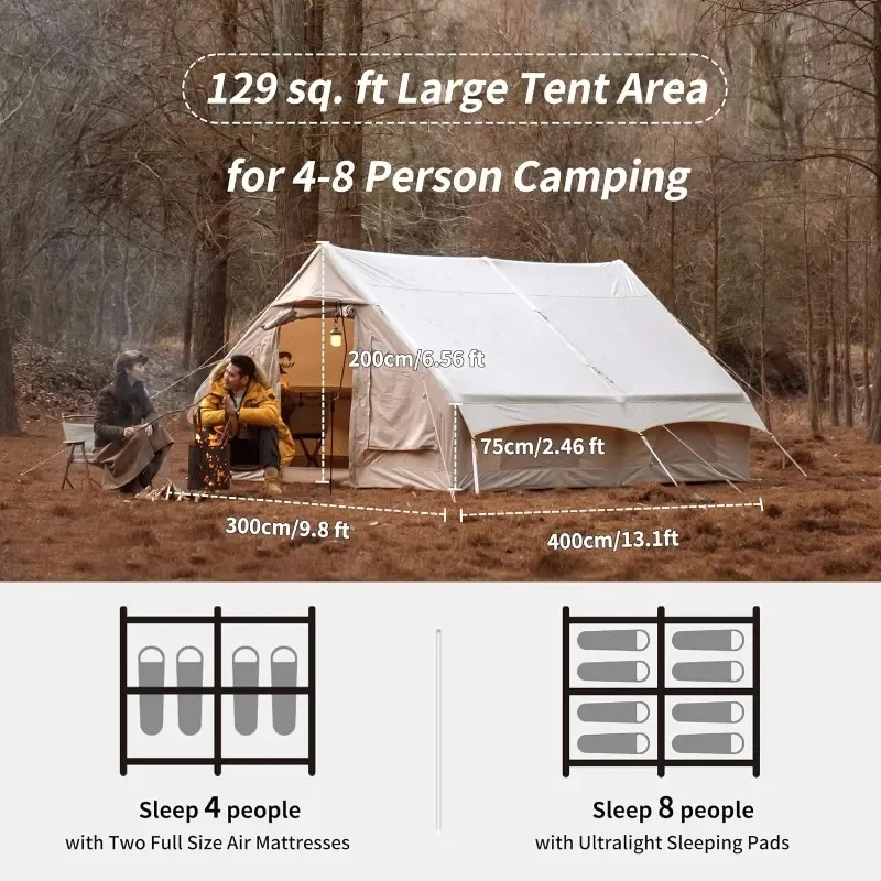 Inflatable Tent Air Tents for Camping, Waterproof Windproof House Adults, Easy Set up Camping