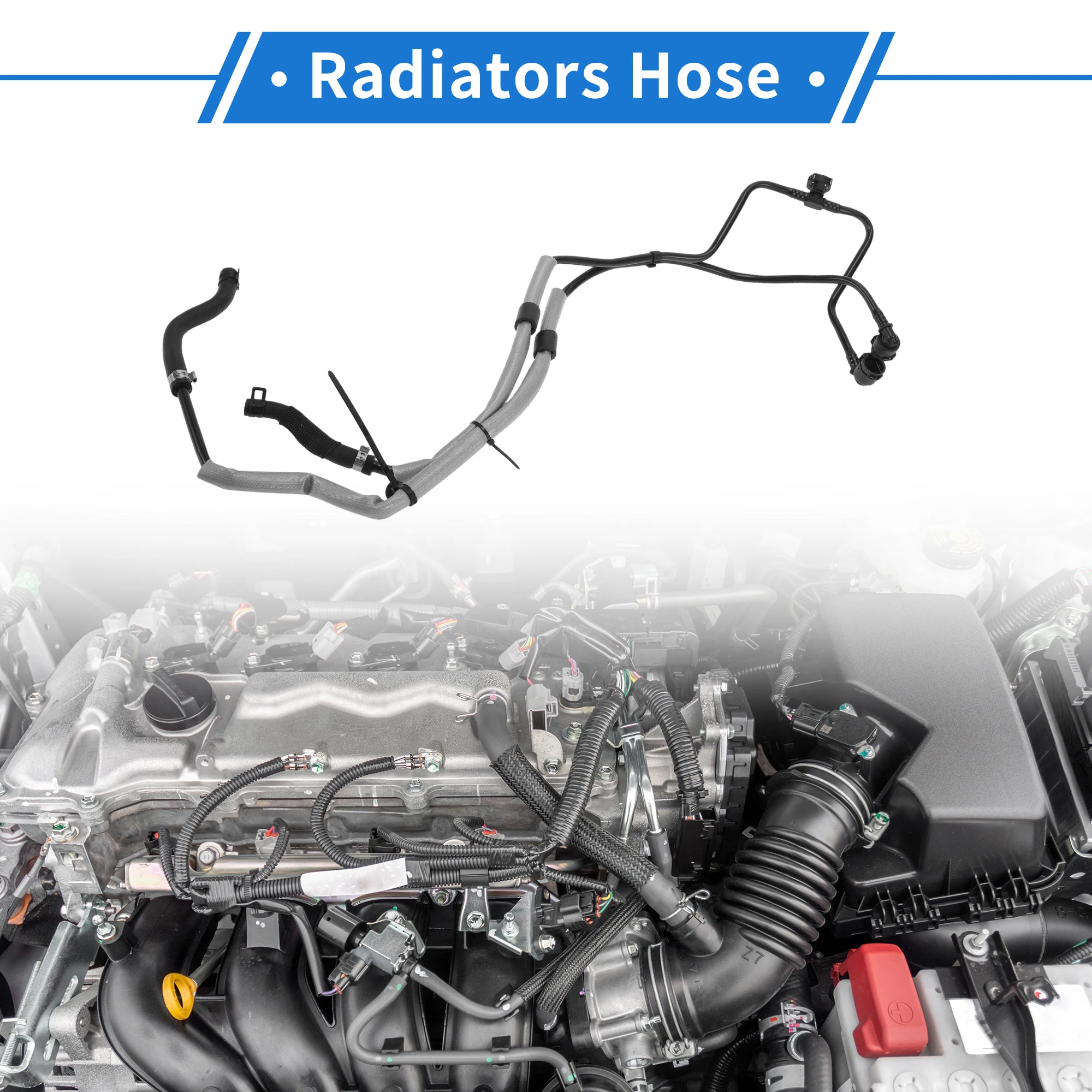 

UXCELL 1 шт. шланг радиатора для Mercedes-Benz GLC300 GLC350e хорошее уплотнение пластиковый черный вентиляционный шланг перелива резервуара двигателя