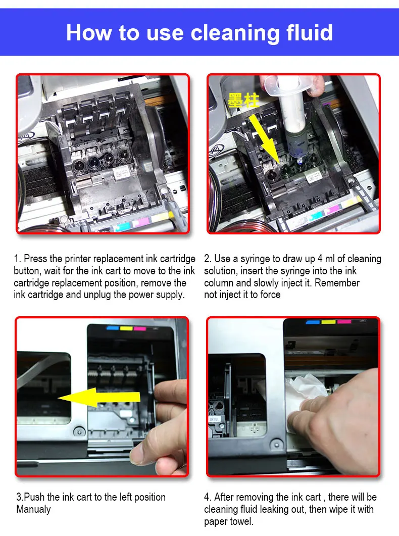 100ml DTF Printer Head Ceaning Liquid For Epson DTF Print Head Nozzle Clogging Cleaning Liquid Water-based Ink Cleaning Solution