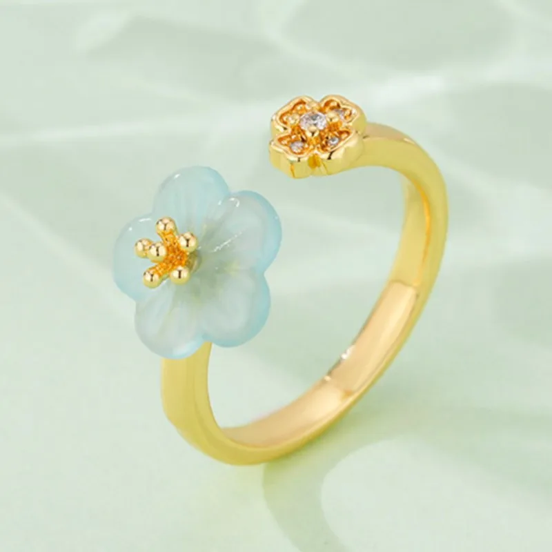 VENTFILLE 925 Sterling Silver Ring for Women Jade Plum Blossom Retro Ethnic Office Bohemia Jewelry Anniversary Gift Dropshipping - view 3