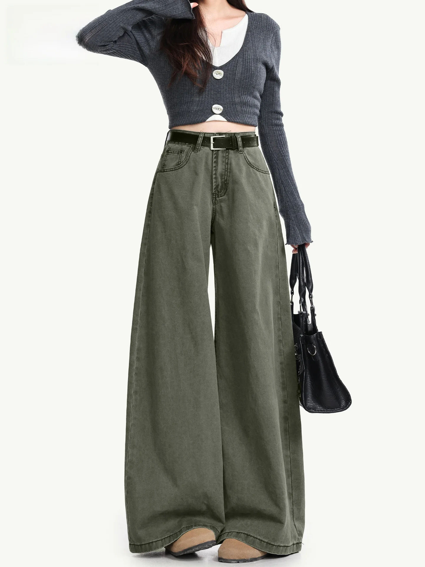 

American Style High Waist Loose Wide Leg Jeans Women's Fashionable Slimming Summer New Arrival Casual Cotton Denim Pants