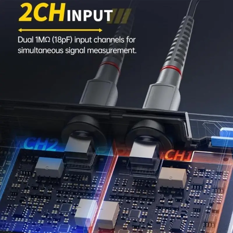WXTC Multifunction 350MHz Oscilloscope with touchscreens & Fast Charging for Testing