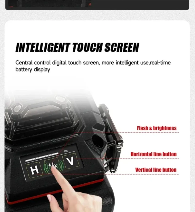 Laser Level Vertikal 4 Sisi*360 Derajat 3-4D Sinar Hijau 16 Garis Self-leveling Garis Silang Vertikal Cocok untuk Baterai Milwaukee