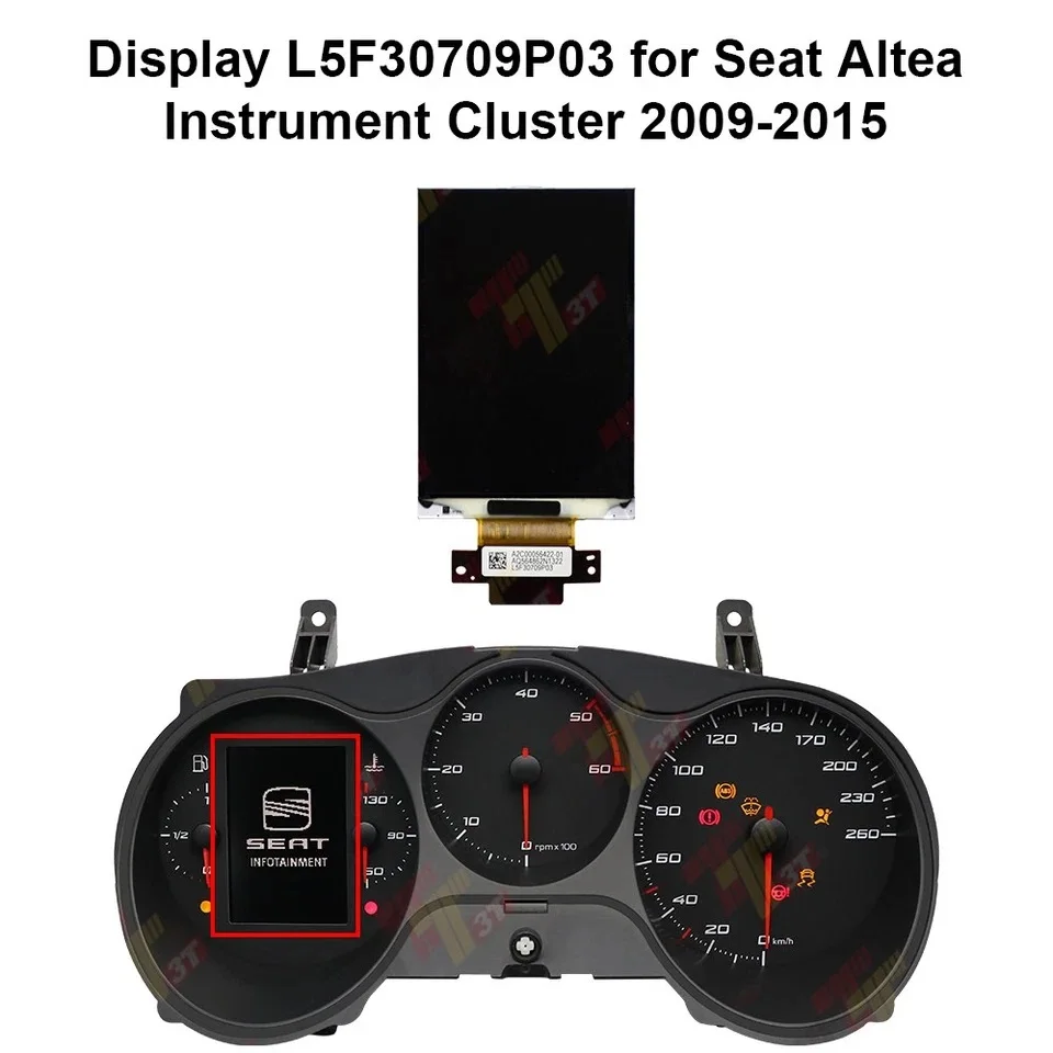 Display L5F30709P03 for Seat Altea Instrument Cluster