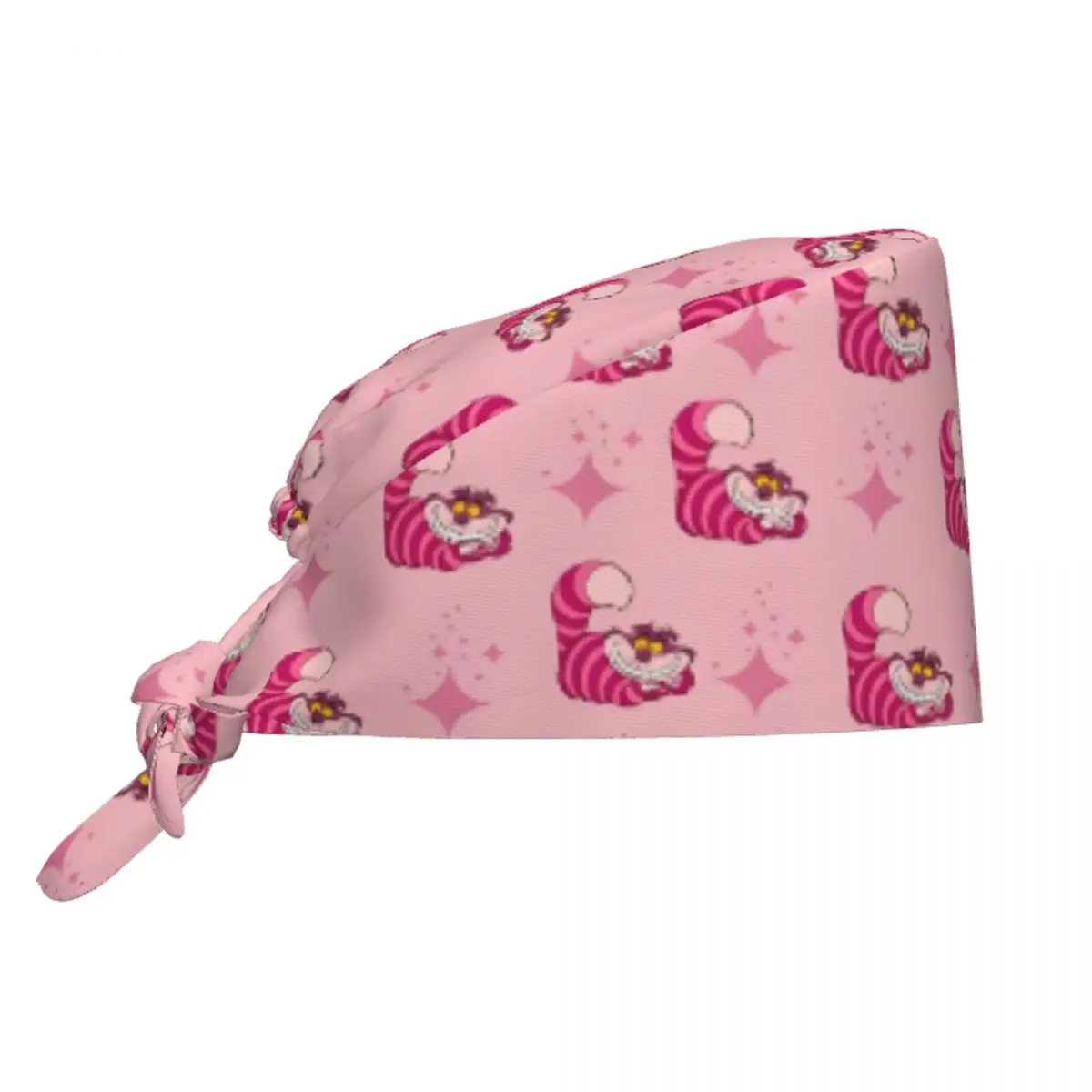 Boné de trabalho de limpeza de gato cheshire personalizado confortável unissex alice no país das maravilhas esfrega boné cirúrgico chapéu enfermeira esfrega chapéu enfermeira
