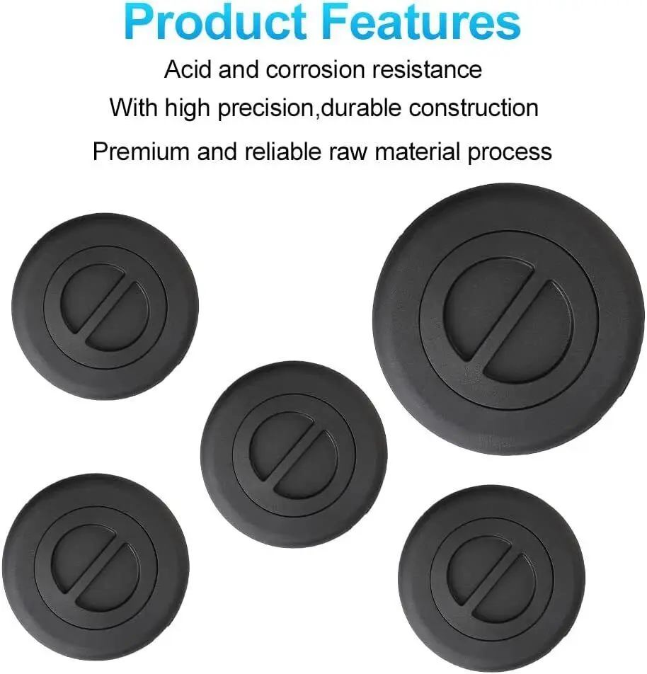 68225506AA 5個入り ホイール グースネック ベッド プラグ カバー キット 2014-2019年式 ラム 2500 3500 ピックアップトラック用 ブラック