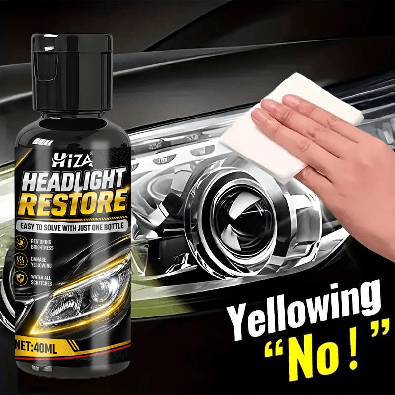 Car Headlight Lens Restoration Polish & Buffing Compound, Removing Yellowing Oxidation & Fog, Restores Clarity to Dim Headlights