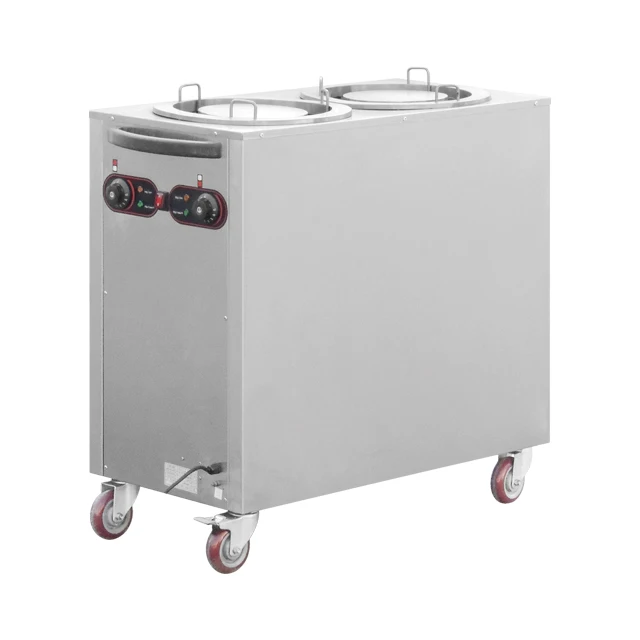 

Commercial Electric Plate Warmer Cabinet Stainless Steel Mobile Cart for Hotel Use 220V Counter Top Warming Dish Cart
