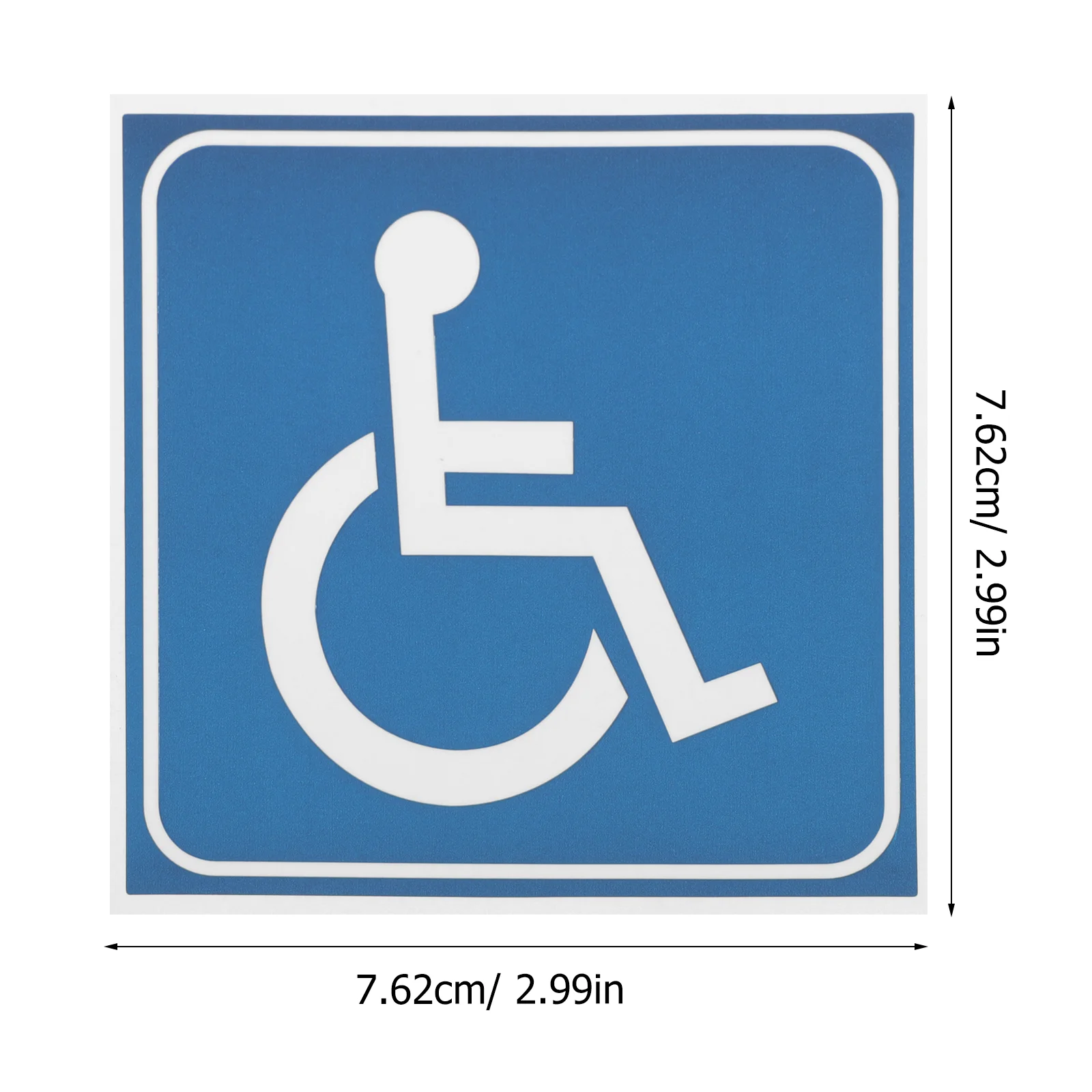 4 Sheets Disability Handicap Sign Disabled Wheelchair Sticker Decals Stickers Self Adhesive for Home Symbol The