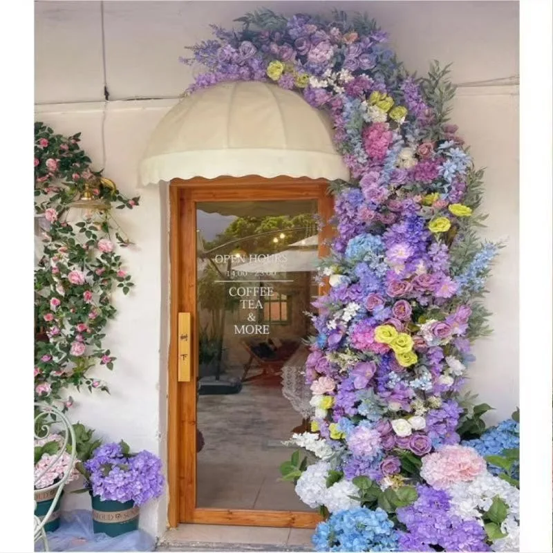 

Искусственные цветы 2026: Декор для свадебной церемонии, фон для предложения руки и сердца, украшение окна, имитация пасторального лесного арки
