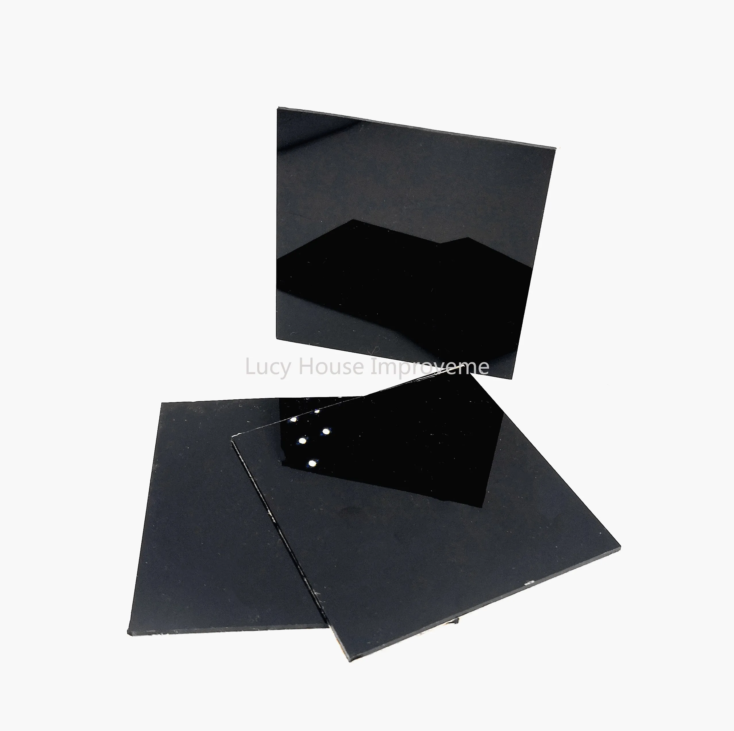 Acrylic Board Glossy Pure Black Plexiglass Plastic Sheet Organic Glass Polymethyl Methacrylate 1mm 3mm 8mm Thickness 200*200mm