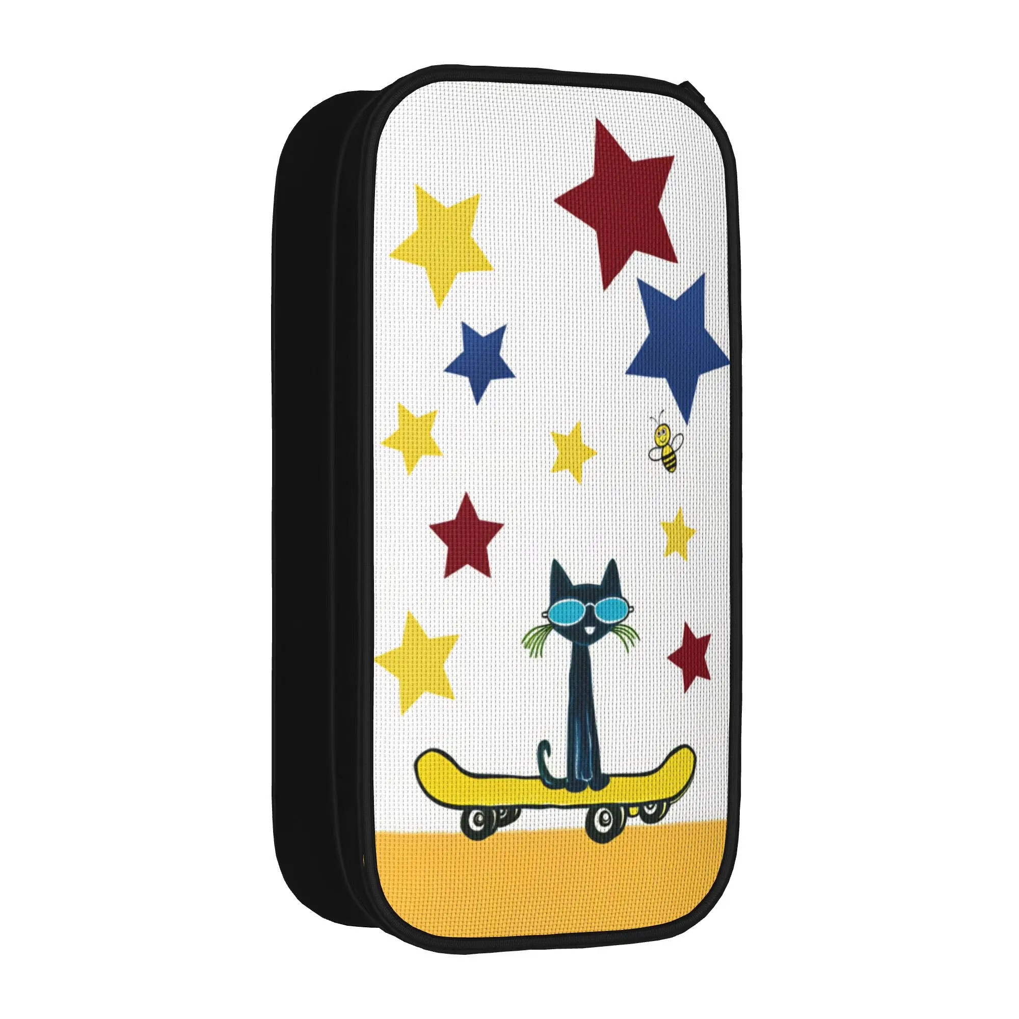 Pete The Cat  Pencil Case  Back To School Pencil Cases Double Layer Boy Girl Lovely University Pencil Box School Stationery