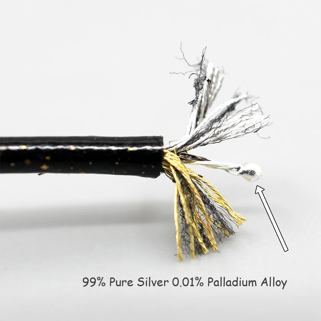 Palladium Gold Reines Silber 99% Schwebendes Graphen-Kopfhörerkabel für DROP + Grell OAE1 OAE2 Kopfhörer 9024 – Detail 12