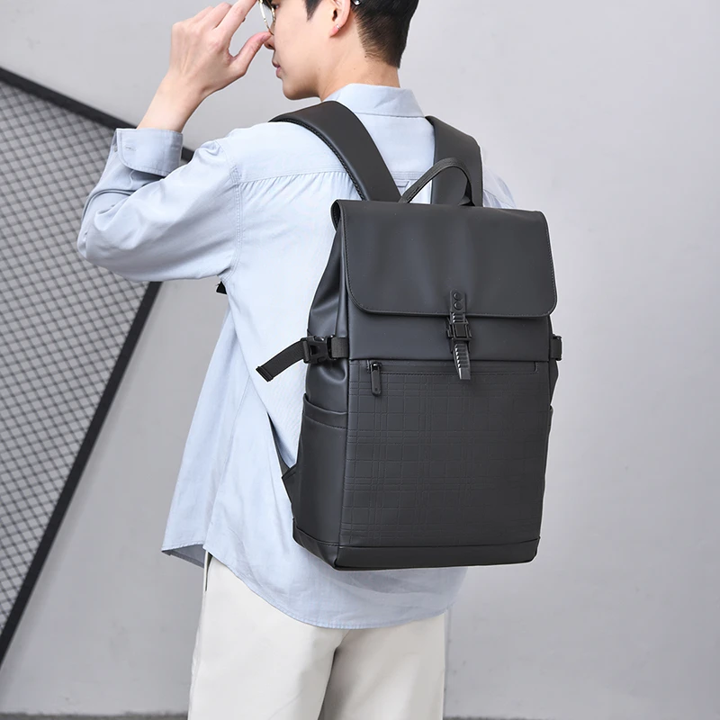Fashion Man's Business Backpack High Quality Computer Bag Leather-like School Shoulder Bag Large Capacity Waterproof Handbags