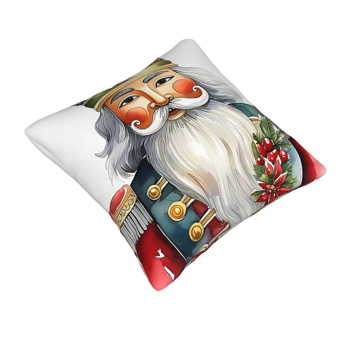 Happy Santa Christmas Holidays Decor New Year Card Vintage polyester pillows Dropshipping Digital printing 20x20in Cushion Cover