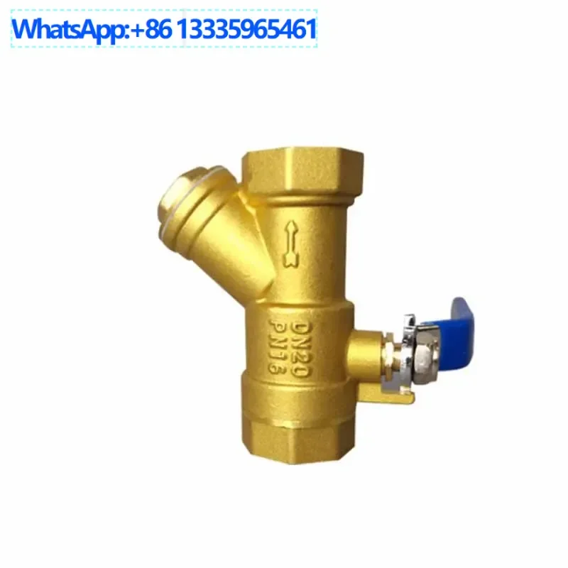 

2Pcs brass thickened filter ball valve Y type ball valve 4 points stainless steel screen floor heating filter
