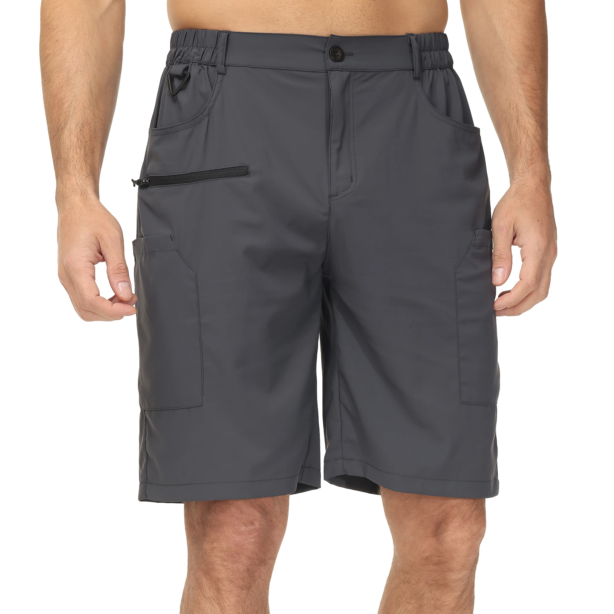 Men Waterproof Hiking Cargo Shorts, Casual Sport Pants Fishing Climbing Short Pants Quick Dry Nylon Shorts Water Resistant