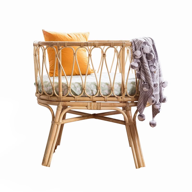 Indonesian Rattan Crib, Handmade Rattan Crib, Children Shooting New Chinese Baby Bed