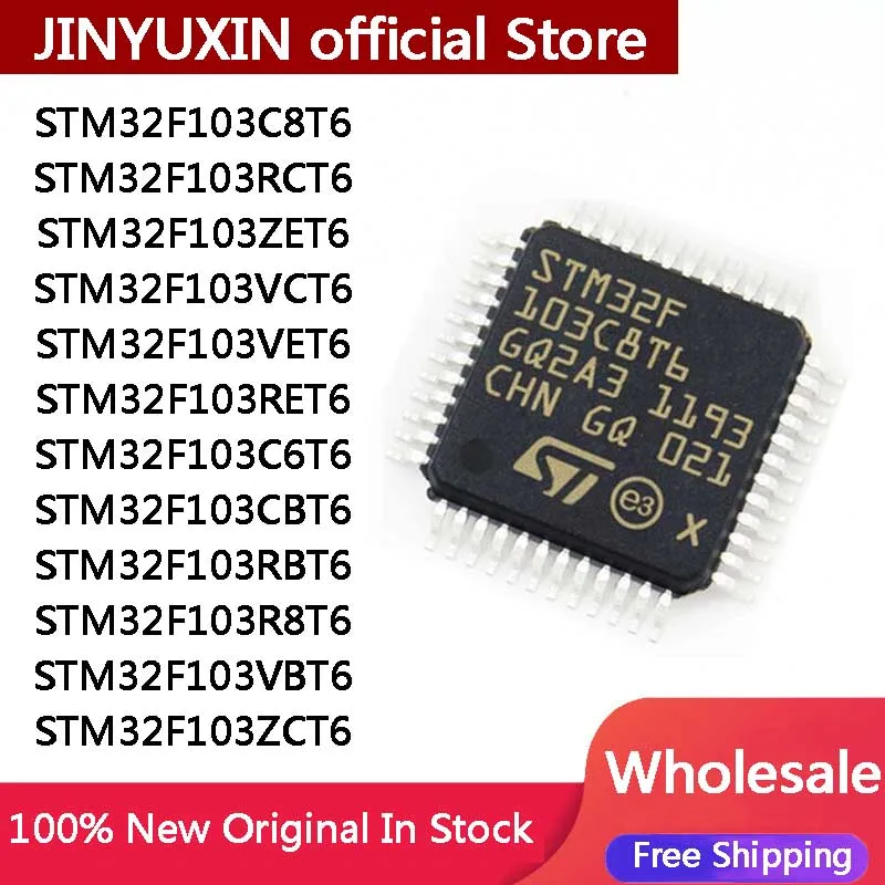 5Pcs STM32F103 STM32F103C4T6A STM32F103C6T6A STM32F103C8T6 STM32F103CBT6 STM32F103CBT7 STM32F103C4T6 STM32F103C6T6 STM32F103