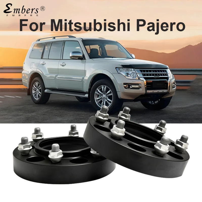 

Embers For Mitsubishi Pajero PCD 6x139.7 CB 67.1 M12X1.5 Forged Aluminum BlackWheel Spacers Hub Adapter 2 Piece