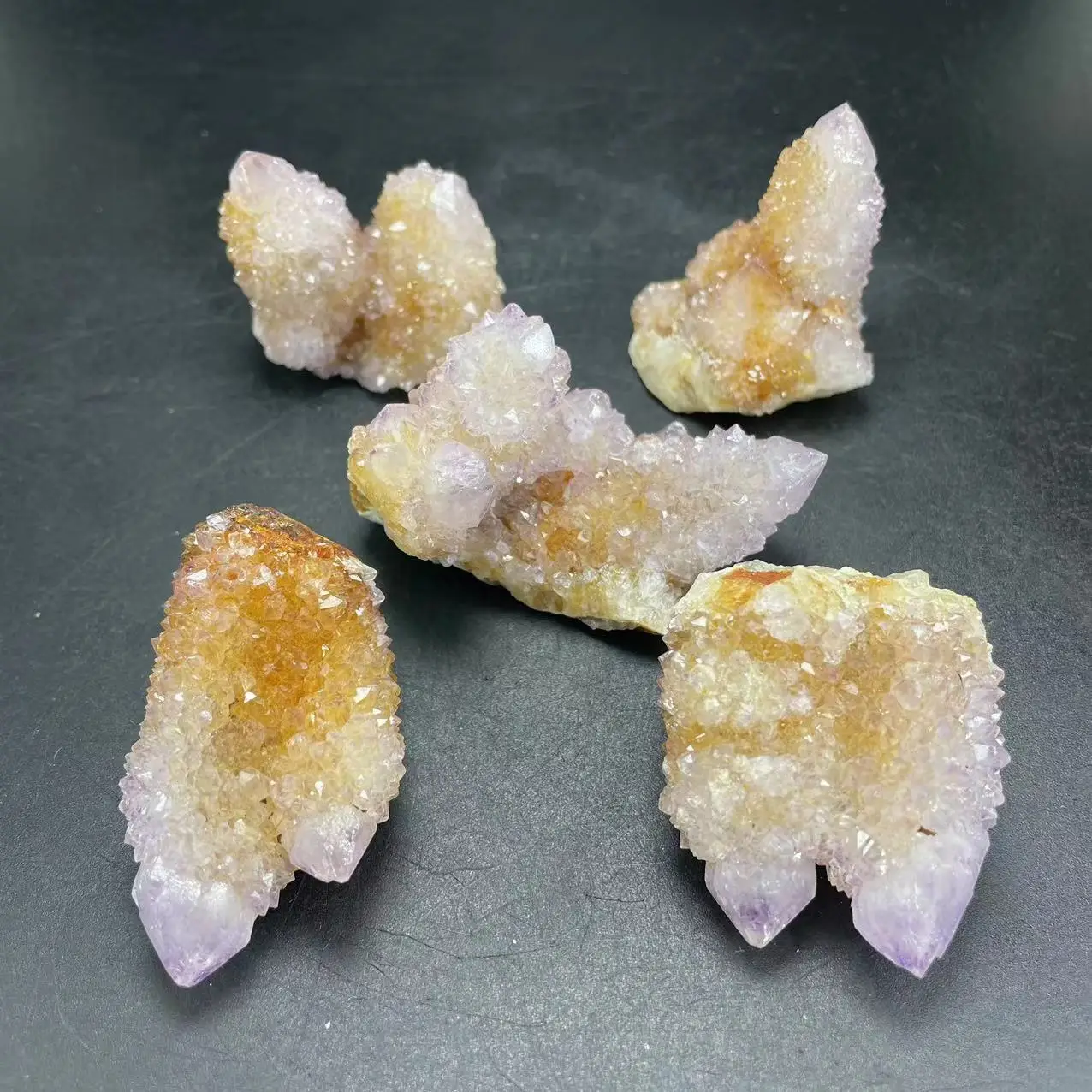 

The new 100% natural amethyst cactus crystal cluster backbone healing crystal comes from South Africa