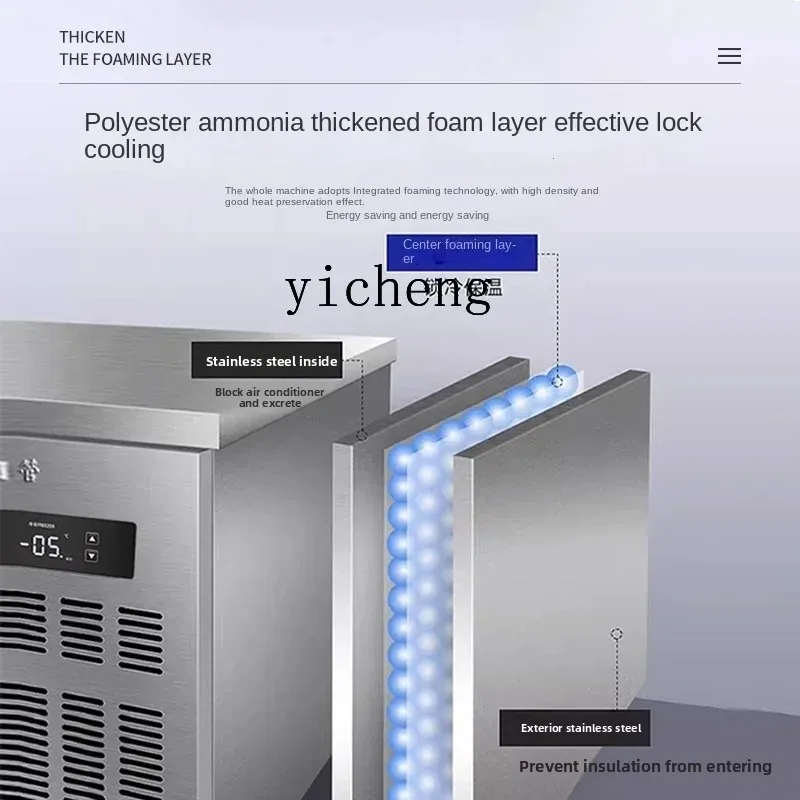 ZZ Refrigerated Table Commercial Kitchen Refrigerator Fresh-Keeping Freezer
