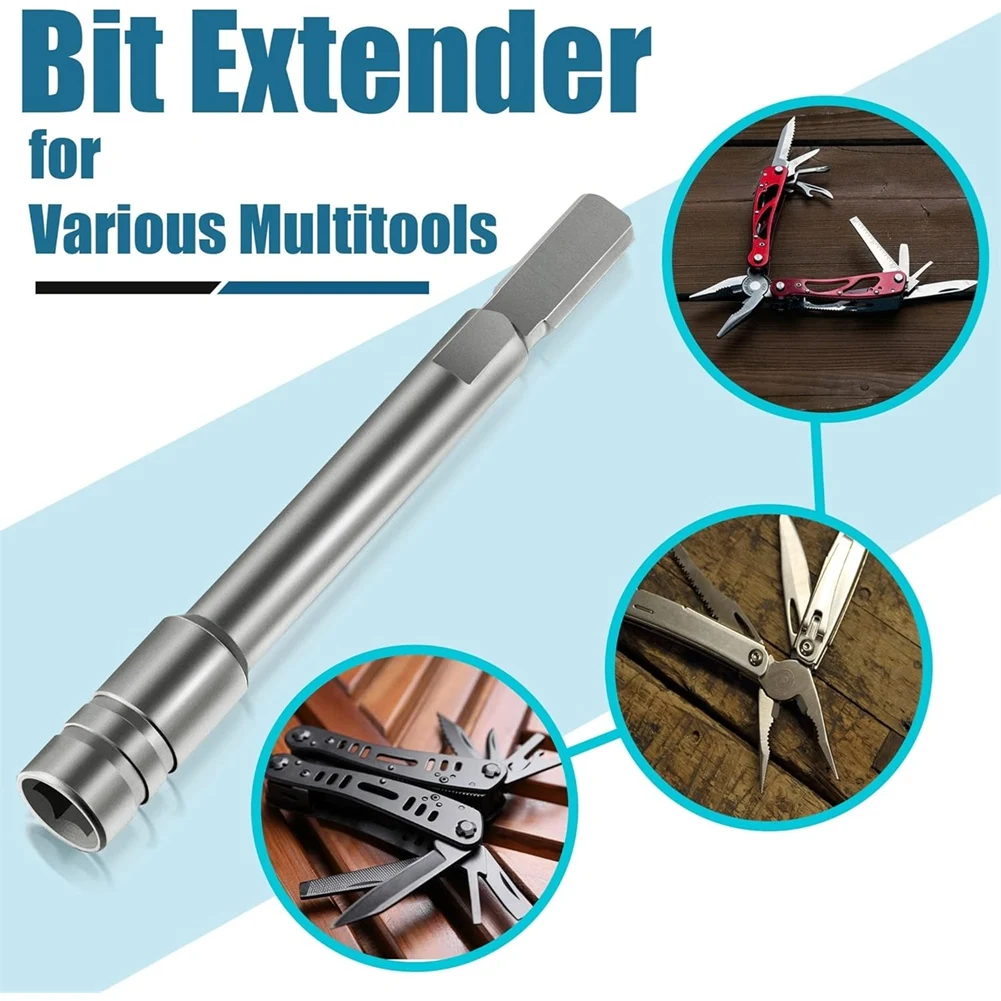 

A02F-2Pack Multitool Bit Driver Extender 1/4 Inch Extension Rod Drill Bit With Flat Handle For Enhanced Accessory Use
