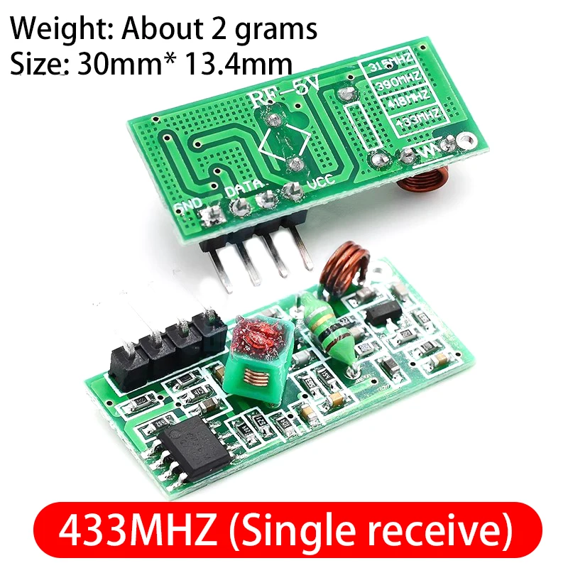 RF wireless receiver module & transmitter module board super regeneration 433MHZ DC5V (ASK /OOK) 1pair =2pcs