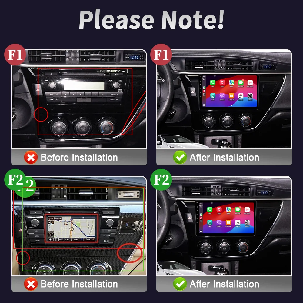 For Toyota Corolla 2014 2015 2016 Levin Ralink 2013 Car Radio Multimedia Player Android Bluetooth Wireless CarPlay Touch Screen