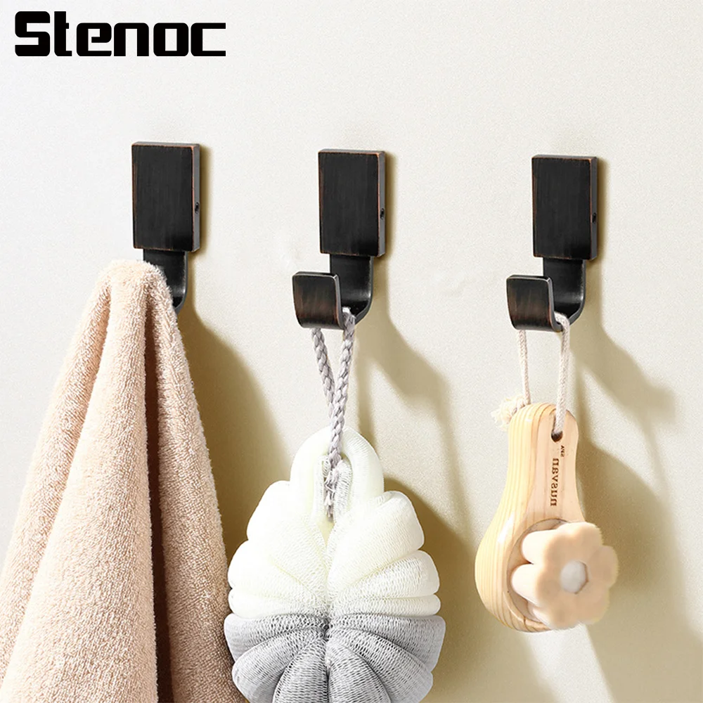 Black Bronze Zinc Alloy Multifunctional Wall Hooks Keys Bag Shower Robe Hanging Holder Clothes Coat Hanger Kitchen Bathroom Hook