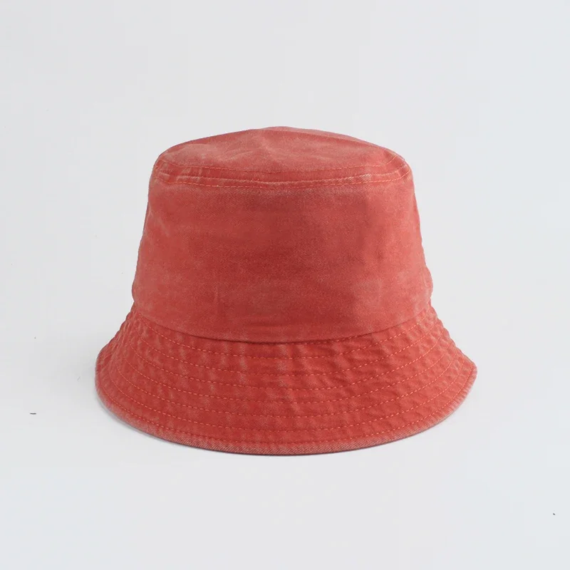 Gewaschener Denim-Eimerhut für Kinder, breite Krempe, Baumwolle, Fischerhut für Mädchen und Jungen, Sommer-Panama-Sonnenhut, Outdoor-Strand-Angelkappe – Detail 7
