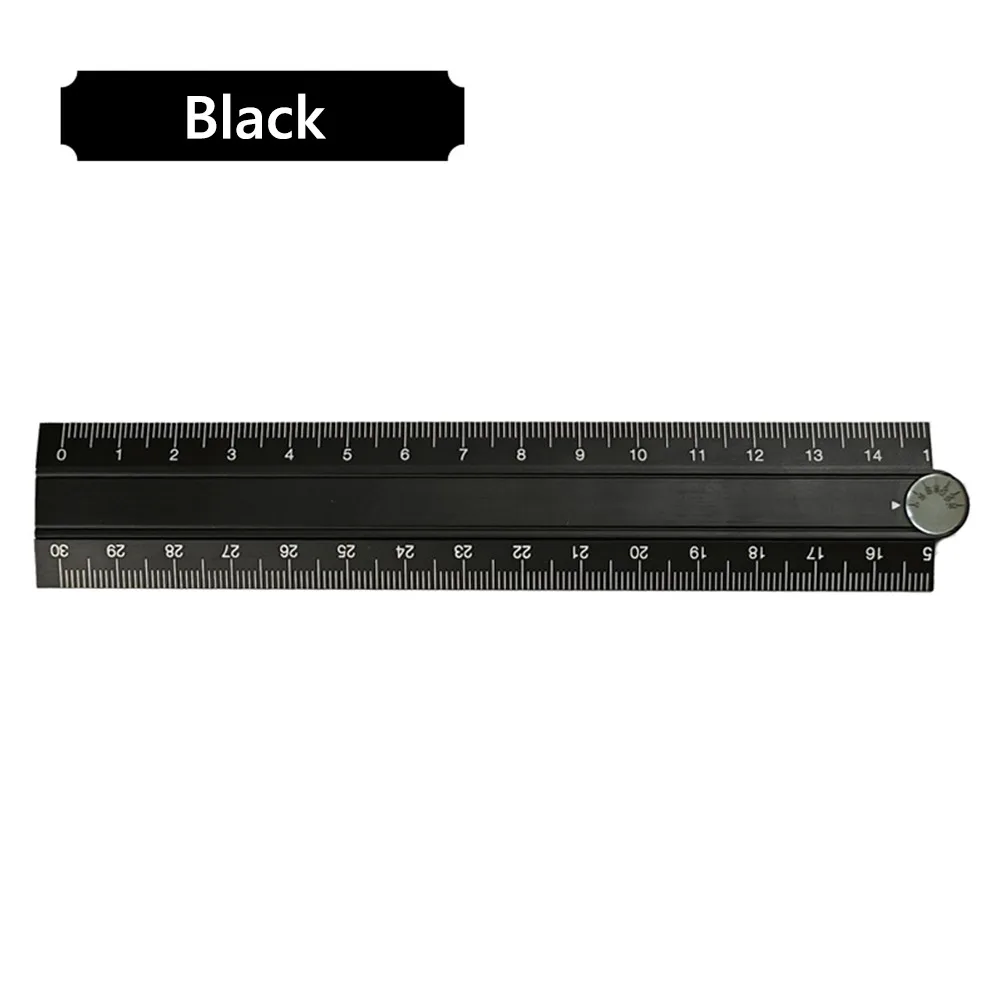 

30cm Folding Ruler Drawing Measuirng Tool Multifunctional Stationery Ruler Aluminum Alloy Metal Ruler School Office Supplies