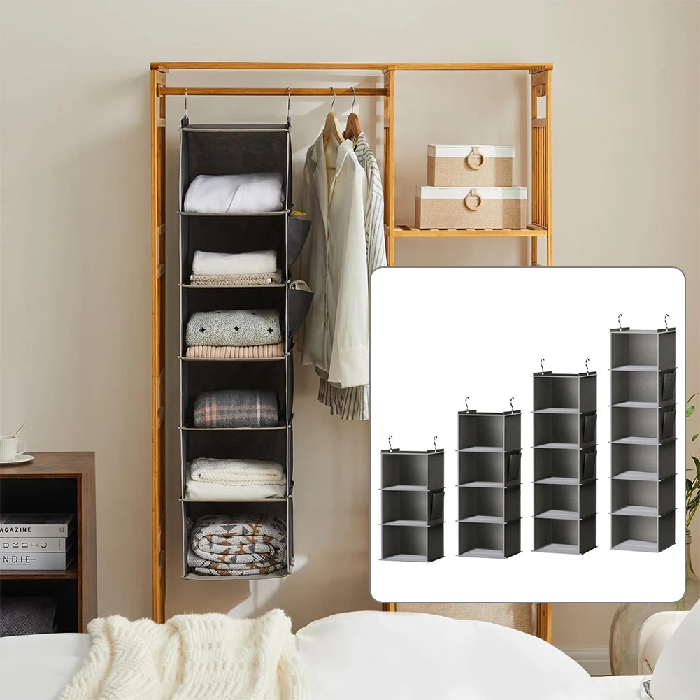 

Hanging Wardrobe Organizer and Closet Storage Shelves for Wardrobe, Nursery, Baby Clothes Organization and Storage Bag