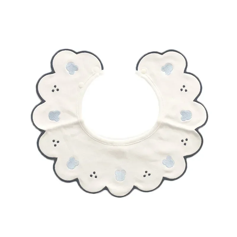 Gaya Korea empat musim 360 katun dapat diputar Bib bayi bordir lucu handuk air liur mode aksesoris baru lahir E23412