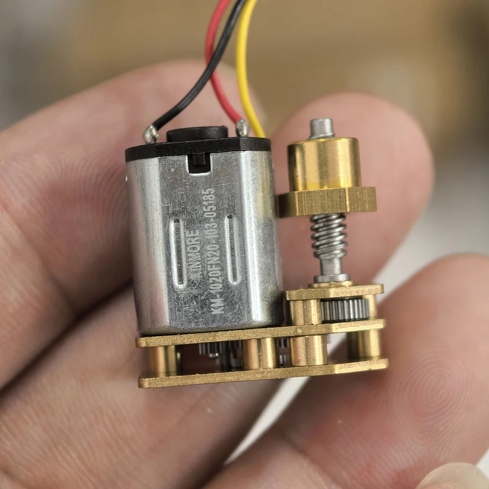 미니 선형 액추에이터 N20 풀 메탈 기어박스 기어 모터 (너트 포함) DC 3V-4.2V 3.7V 130 RPM 저속 엔진 (지문 잠금 장치용)