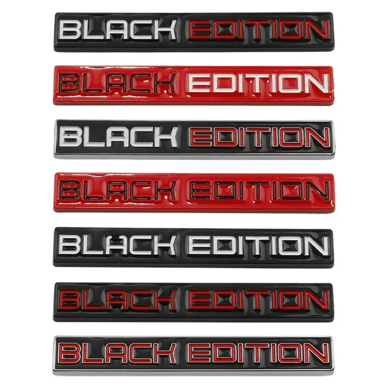 3D Metal BLACK EDITION Rear Trunk Fender Badge Emblem Decals Sticker For Toyota Honda Nissan Lexus Volvo Cadillac BMW Audi
