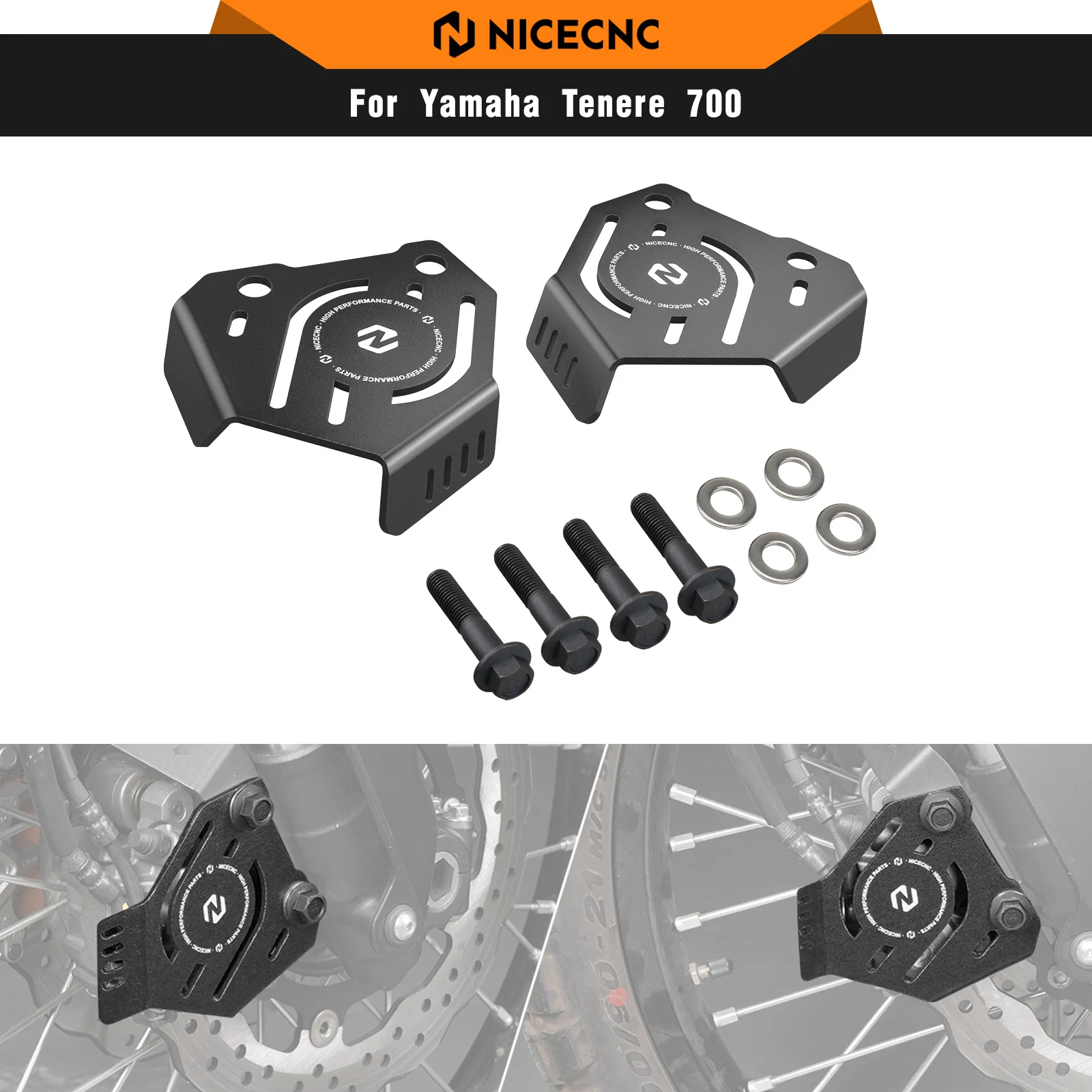 

For Yamaha Tenere 700 XTZ700 2019-2024 Motorcycle Front Brake Caliper Guard Cover World Raid 2022 Tenere 700 Rally Edition 20-24
