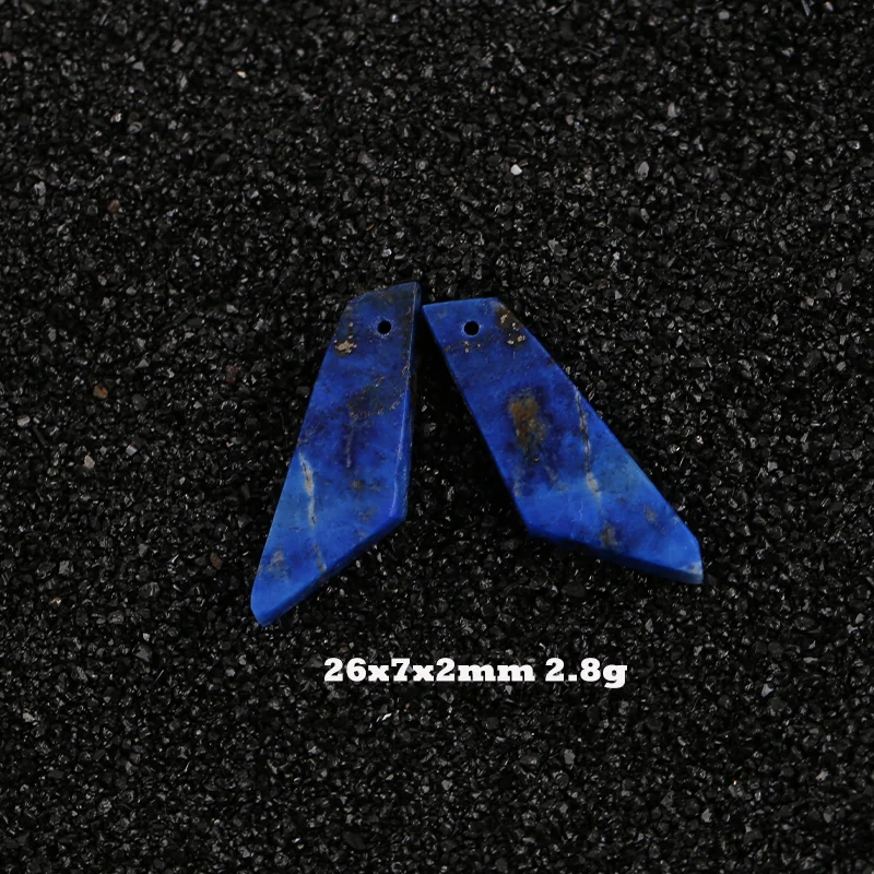 B&F Handmade Nugget Lapis Lazuli Pendants Beads, Genuine Natural stones beads, Unique Stones for jewelry & DIY Earring Beads