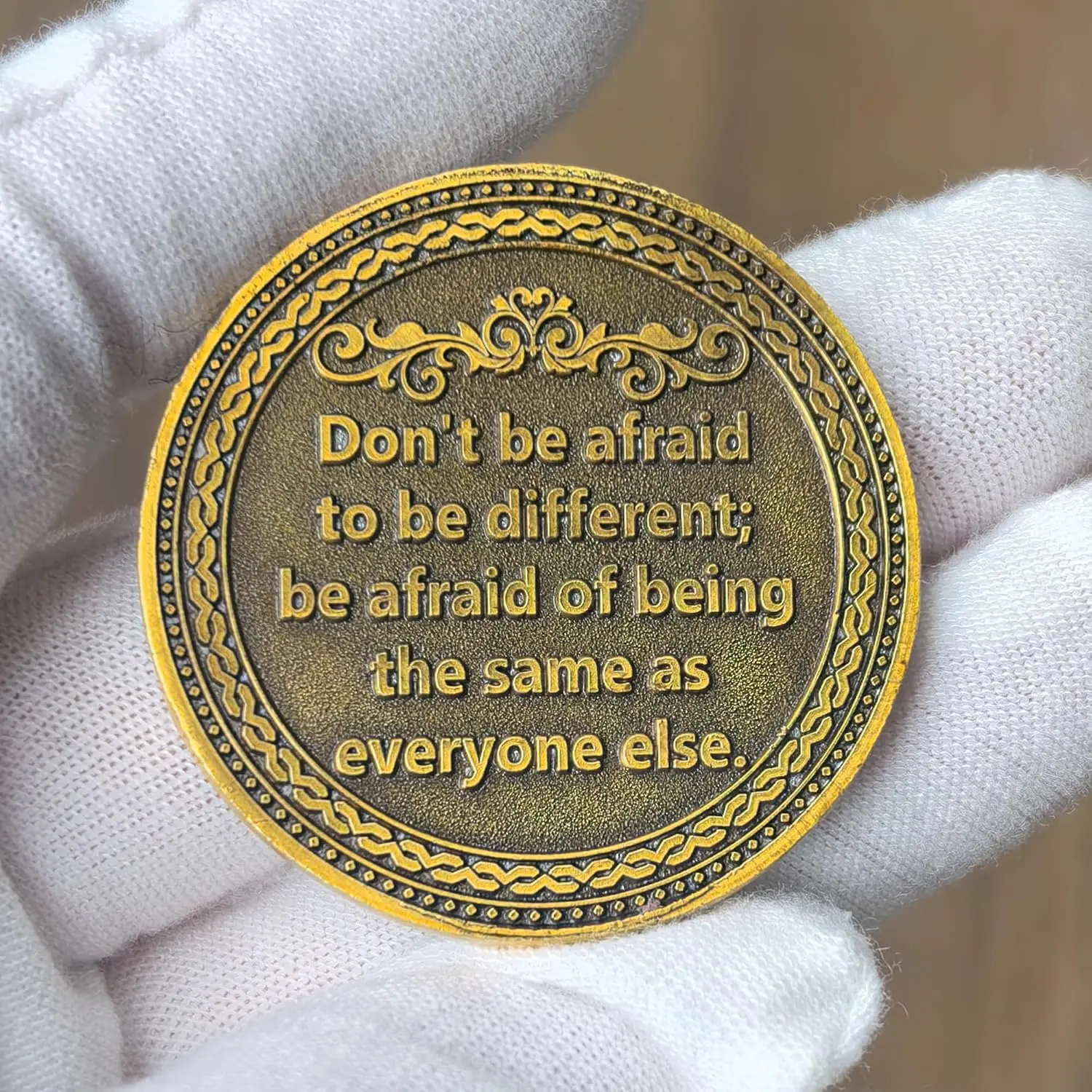 عملة الساحرة - رقاقة ملهمة مع اقتباس الشجاعة والانتعاش، هدية فريدة من نوعها للثقة والقوة والتخصيص الذاتي #4