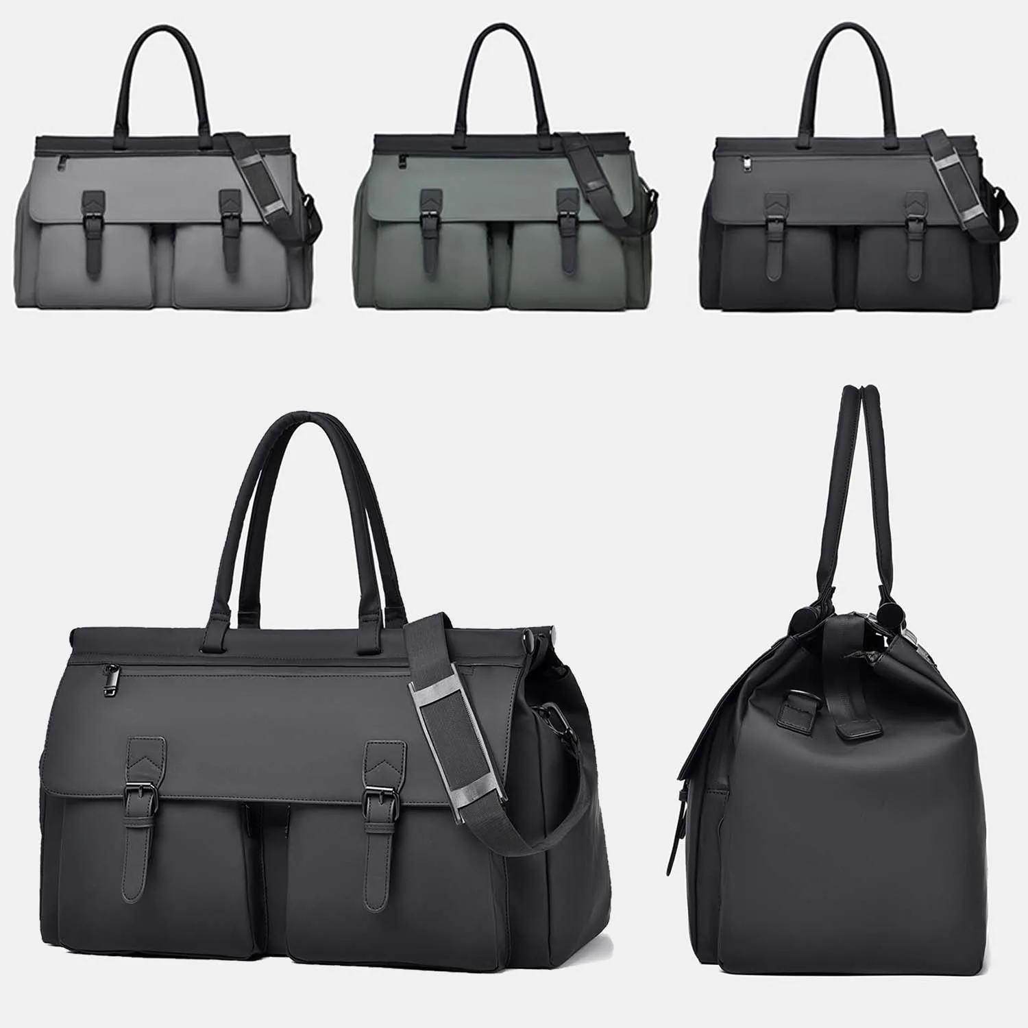 Sac de travail pour homme, sac de voyage de grande capacité avec compartiment humide/sec séparé, sac de voyage multifonctionnel pour la salle de sport, les voyages d'affaires