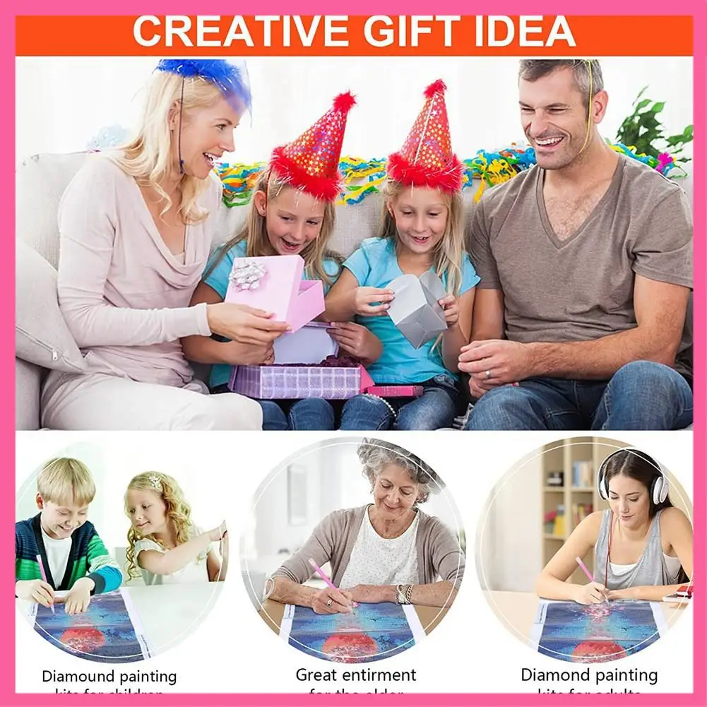 

ABNM 4-х шт. Набор алмазной живописи, 5D алмазные картины, алмазная живопись для детей и взрослых, алмазная живопись своими руками