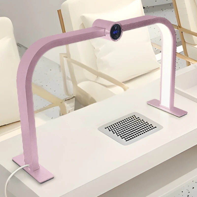 NEW LED Half Moon Manicure Lamp with Touch Digital Display Nail Desk Lamp Eyelash Embroidery Beauty Salon Half Moon Nail Light