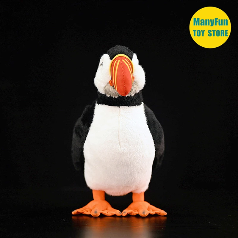 Puffin Plush ของเล่น High Fidelity Loomery Plushie Auk Peluche เหมือนจริงตุ๊กตาสัตว์จําลองตุ๊กตาคาวาอิของเล่นของขวัญ