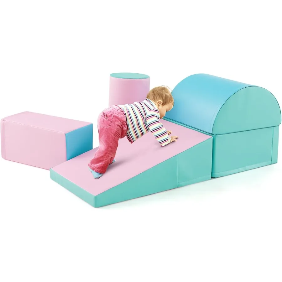 

5 Pieces Soft Foam Climbing Toys for Toddlers Indoor Play Structures Waterproof Infant Climbers for Child Development Preschool